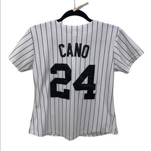 Yankees Jersey; Genuine Majestic MLB Cano Jersey #24, Like New, Size Small